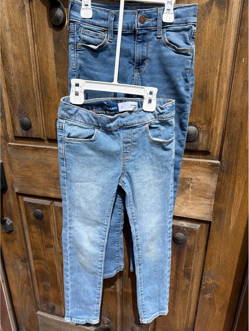 2 Pairs Old Navy Girls' Size 7 Blue Denim Jeggings - Light and Dark Wash